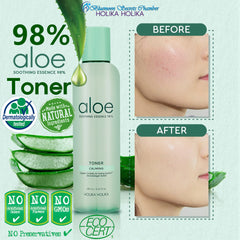 aloe vera, Facial toner, skincare, beauty care, moisturizer Holika Holika Aloe Soothing Essence 98% Toner 200ml⭐惑丽客98%芦荟舒缓精华爽肤水 Bluemoon Secrets Chamber